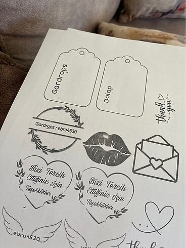 Teşekkür Kartı Sticker kırılabilir uyarısı - Görsel 8