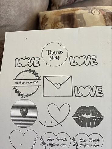 Teşekkür Kartı Sticker kırılabilir uyarısı - Görsel 6