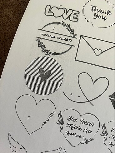 Teşekkür Kartı Sticker kırılabilir uyarısı - Görsel 5