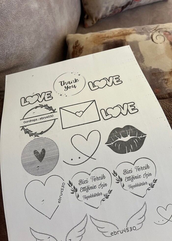 Teşekkür Kartı Sticker kırılabilir uyarısı - Görsel 3