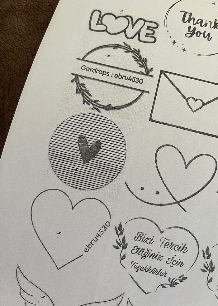 Teşekkür Kartı Sticker kırılabilir uyarısı - Görsel 5