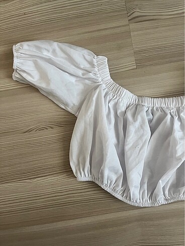 36 Beden beyaz Renk Crop Bluz