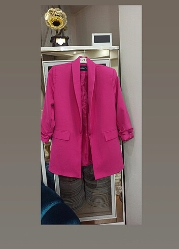 M bedenine uygun pembe ceket