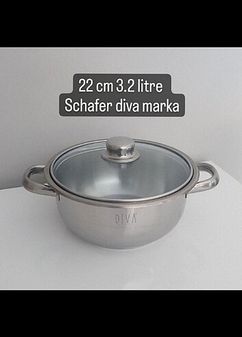 22 cm schafer diva çelik tencere 