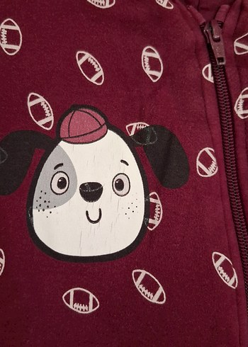 5 Yaş Beden bordo Renk Lc Waikiki Fermuarlı Bordo Erkek Çocuk Polar Tulum