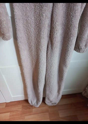 Bej Kadın Kapüşonlu Uzun Kollu Tulum - Görsel 4