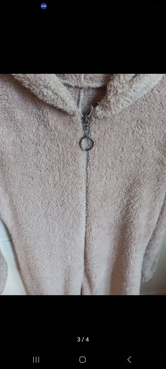 Bej Kadın Kapüşonlu Uzun Kollu Tulum - Görsel 3