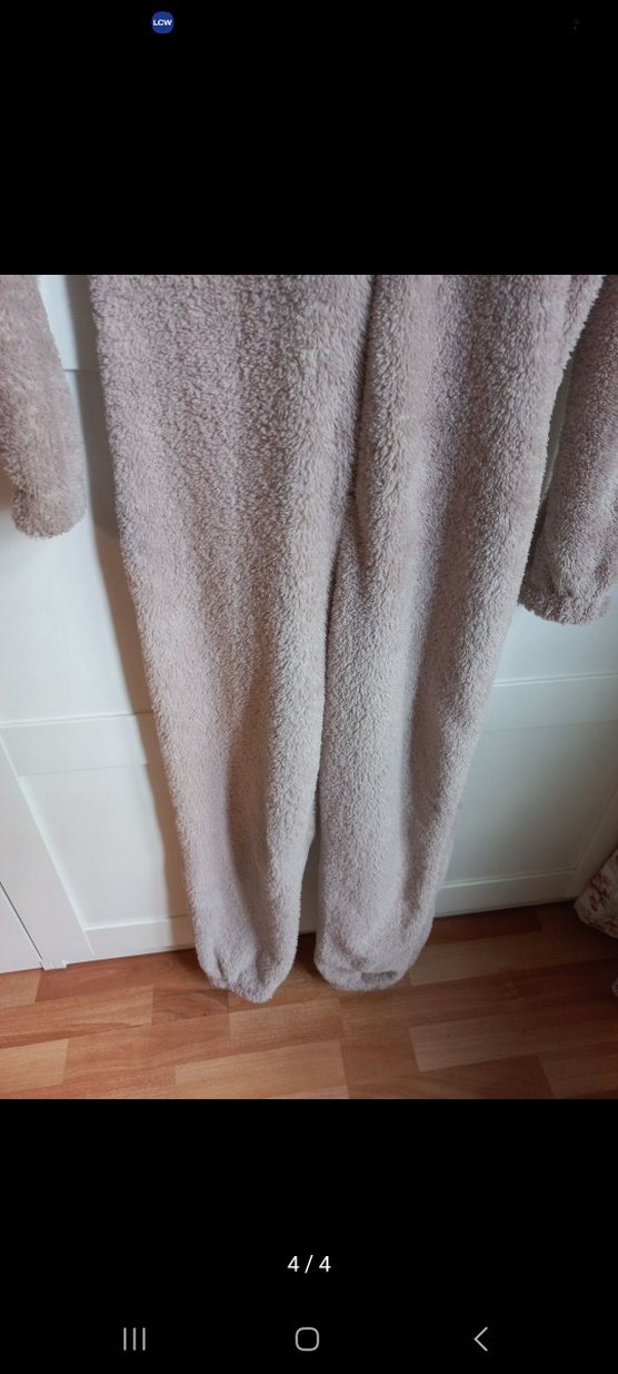 Bej Kadın Kapüşonlu Uzun Kollu Tulum - Görsel 4