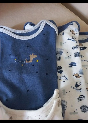 Bebek Erkek Kolsuz Pamuklu Çıtçıtlı Body - Görsel 4