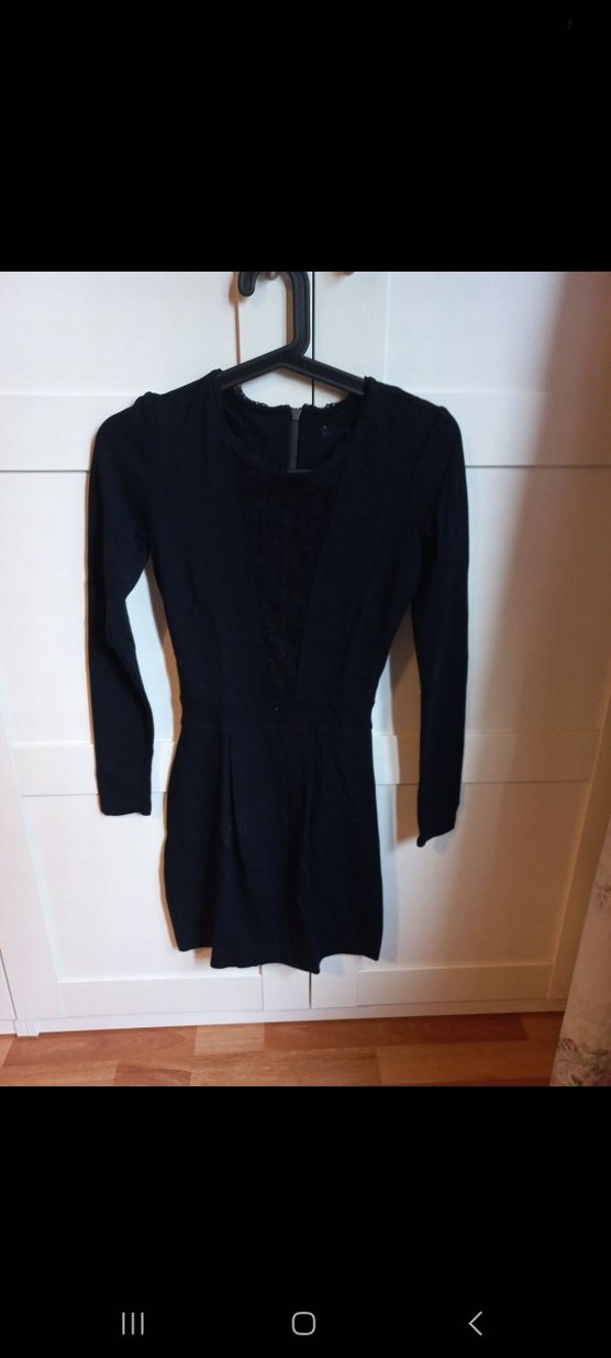 Dantelli Siyah Gotik Midi Elbise - Görsel 2