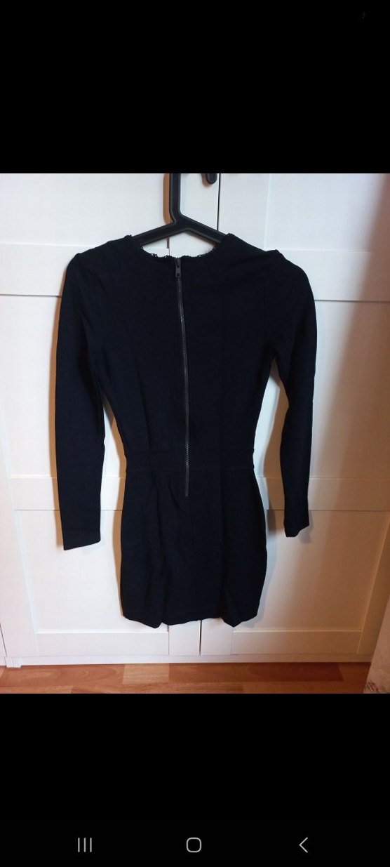 Dantelli Siyah Gotik Midi Elbise - Görsel 3