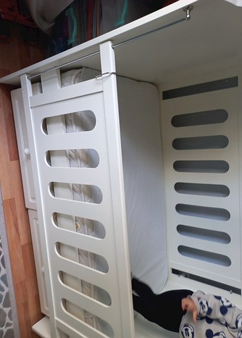 Beyaz Bebek Karyola ve Yatak - Görsel 5