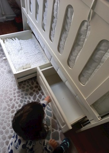 Beyaz Bebek Karyola ve Yatak - Görsel 2