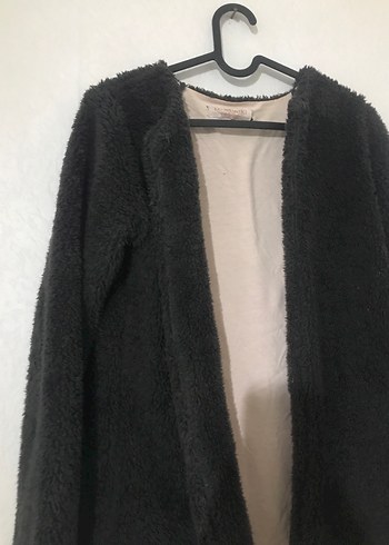 Gri Yumuşak Kürk Detaylı Ceket - Görsel 2