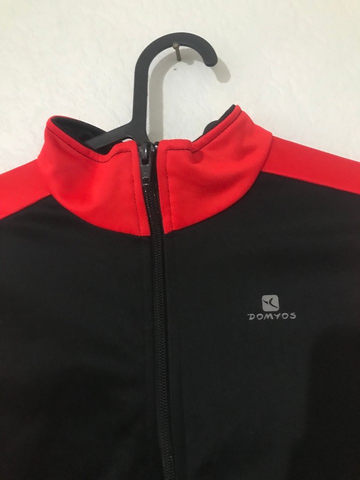 Kırmızı Siyah Fermuarlı Erkek Çocuk Ceket - Görsel 2