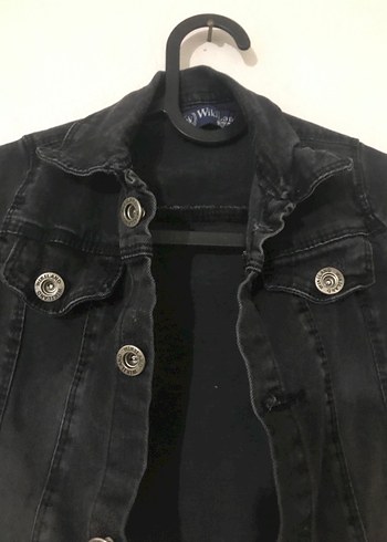 Siyah Düğmeli Denim Ceket - Görsel 3