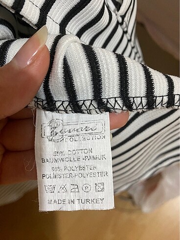 Siyah Beyaz Çizgili Ceket - Görsel 4