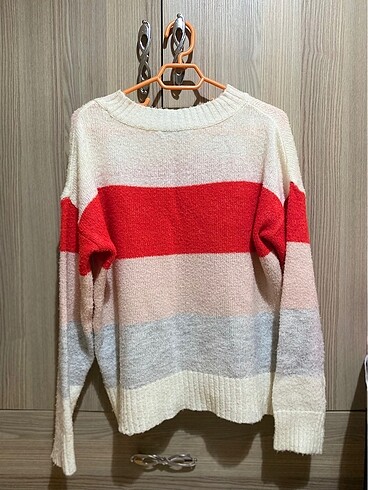 LC Waikiki Renkli Çizgili Kazak - Görsel 2