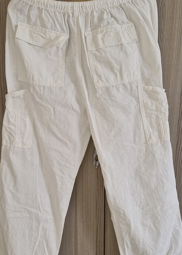 Defacto Beyaz Gabardin Pantolon - Görsel 2