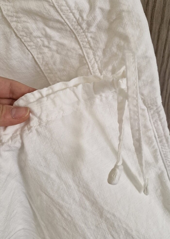 Defacto Beyaz Gabardin Pantolon - Görsel 4