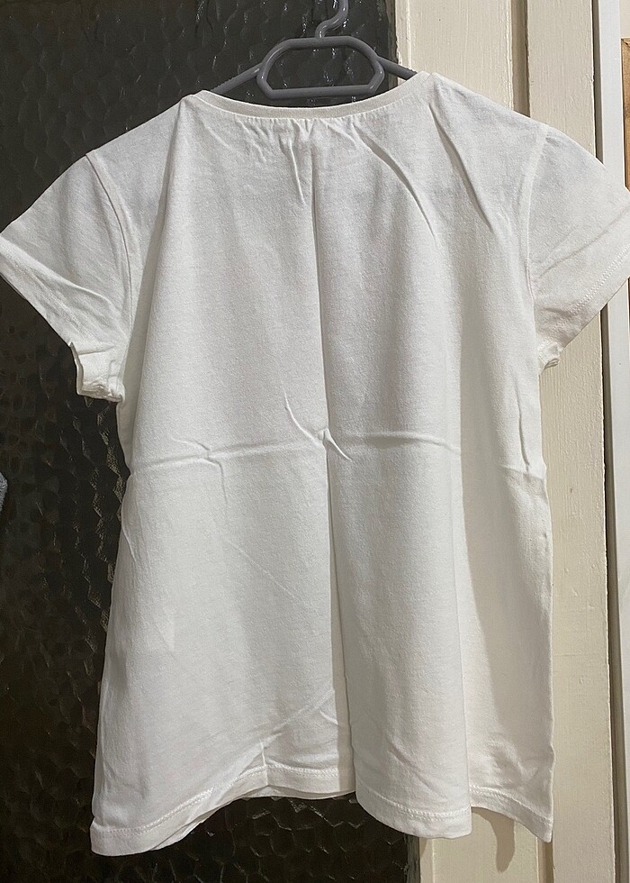 Koton Kırmızı Kalp Baskılı Beyaz Tişört - Görsel 2