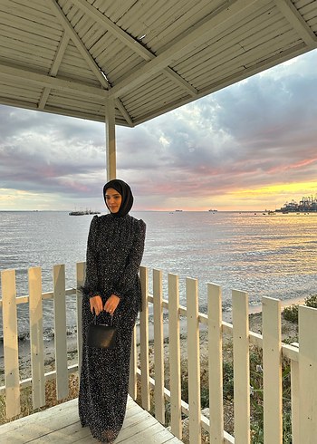 Siyah taşlı abiye - Görsel 6