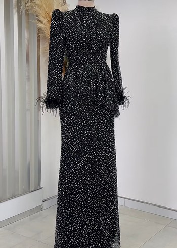 Siyah taşlı abiye - Görsel 2