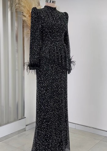 Siyah taşlı abiye - Görsel 4