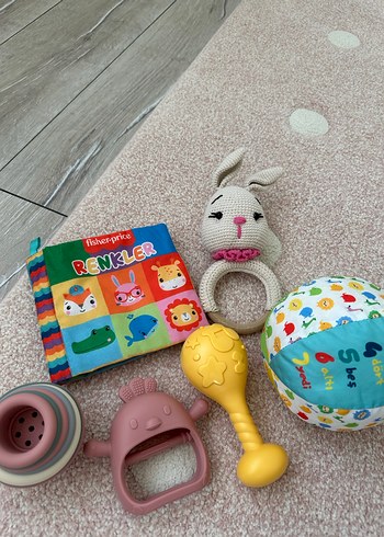 Renkli Diş Kaşıyıcı ve Çıngırak Seti - Görsel 2