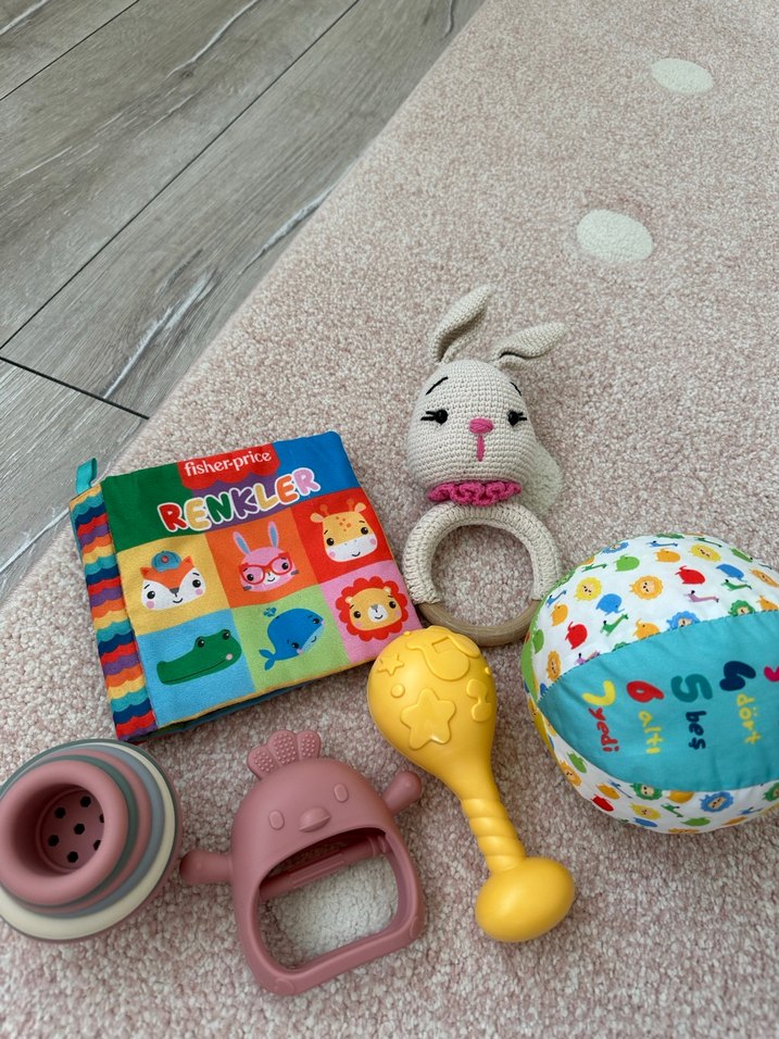 Renkli Diş Kaşıyıcı ve Çıngırak Seti - Görsel 2