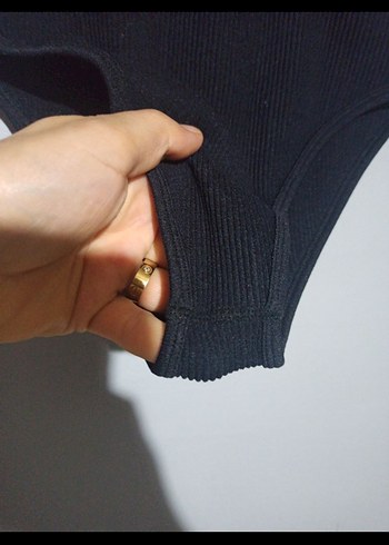 Zara Tek Omuzlu Siyah Kadın Mayo - Görsel 3