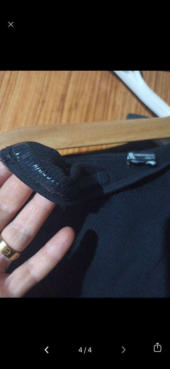 Zara Tek Omuzlu Siyah Kadın Mayo - Görsel 5