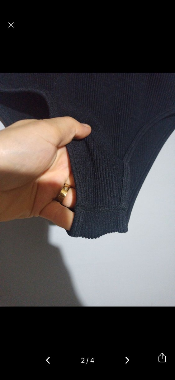 Zara Tek Omuzlu Siyah Kadın Mayo - Görsel 3