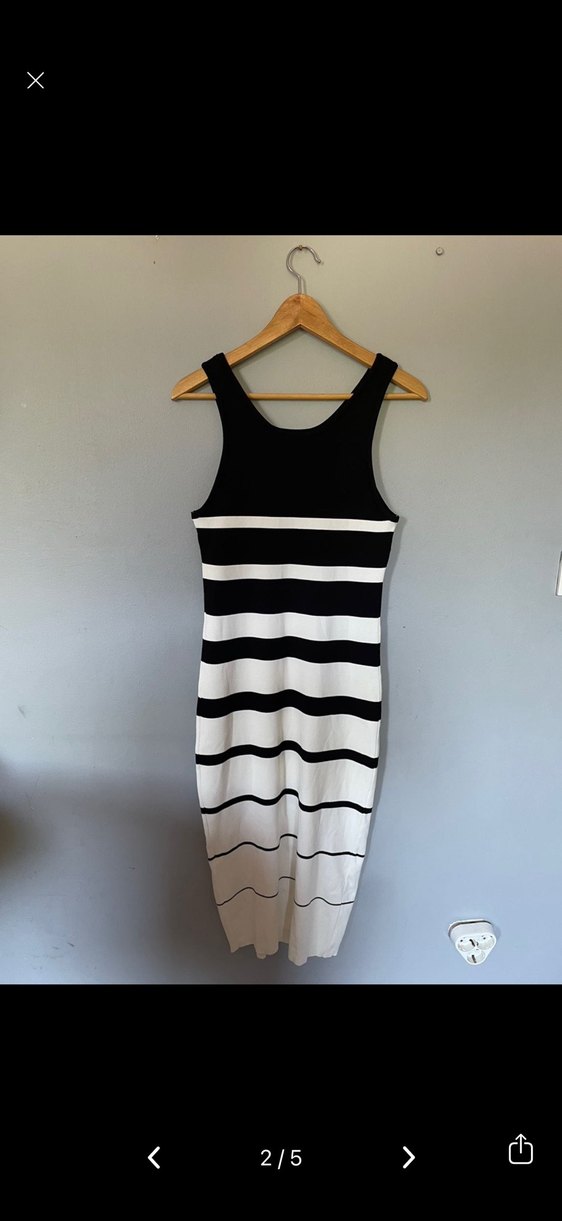 Celine marka Çizgili  Uzun Triko Elbise - Görsel 3