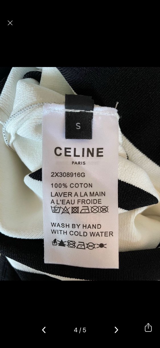 Celine marka Çizgili  Uzun Triko Elbise - Görsel 5