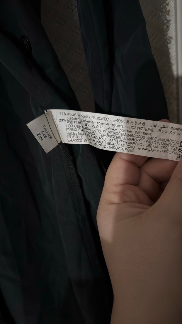 Zara Siyah Uzun Kollu uzun tunik gömlek  Gömlek - Görsel 5