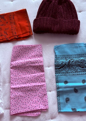 Bohem Tarz Çok Renkli Örgü Kadın Fular - Görsel 3