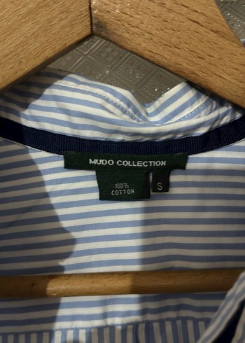 Mavi Çizgili Uzun Kollu Kadın tunik  Gömlek - Görsel 3