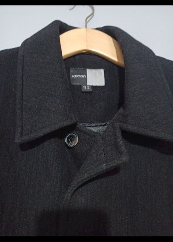 Düğmeli Siyah Erkek Kaban - Görsel 2