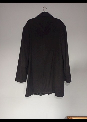 Düğmeli Siyah Erkek Kaban - Görsel 4