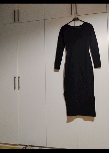 Rawe marka Siyah Uzun Kollu Uzun Elbise - Görsel 5