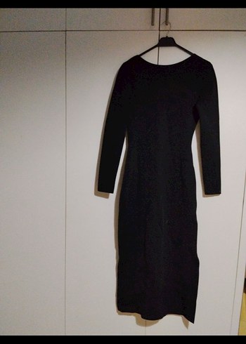 Rawe marka Siyah Uzun Kollu Uzun Elbise - Görsel 10