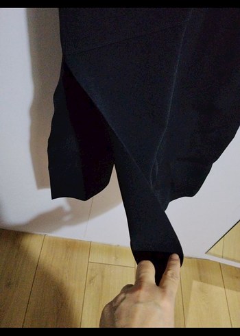 Rawe marka Siyah Uzun Kollu Uzun Elbise - Görsel 9