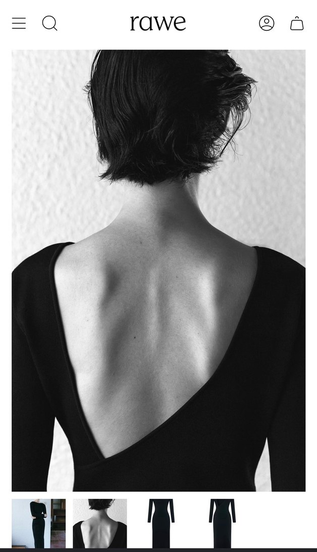 Rawe marka Siyah Uzun Kollu Uzun Elbise - Görsel 4