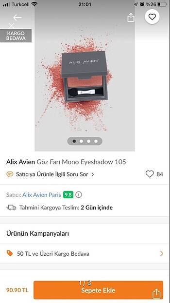 Alix avien göz farı