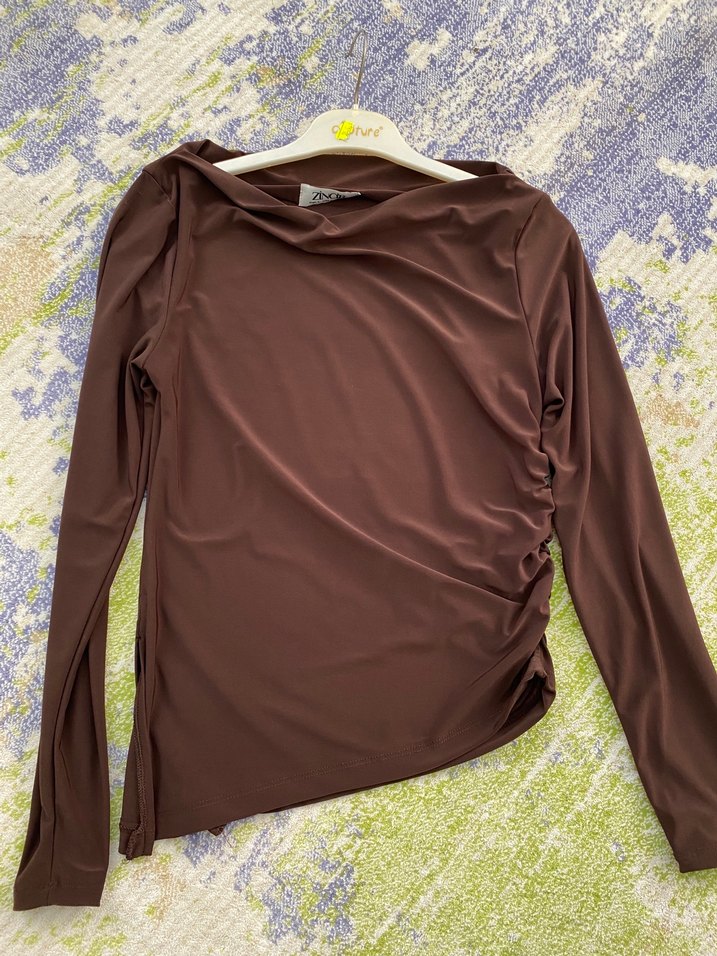 Kahverengi Bluz - Görsel 2