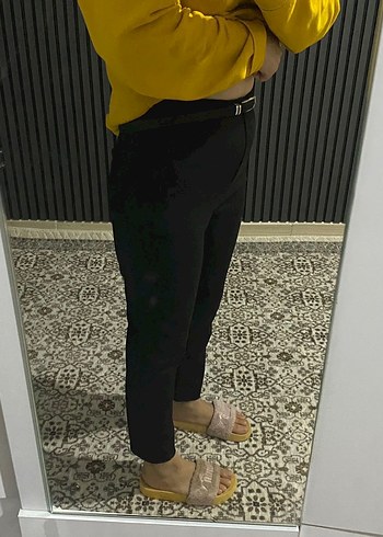 Siyah Kumaş Pantolon - Görsel 2