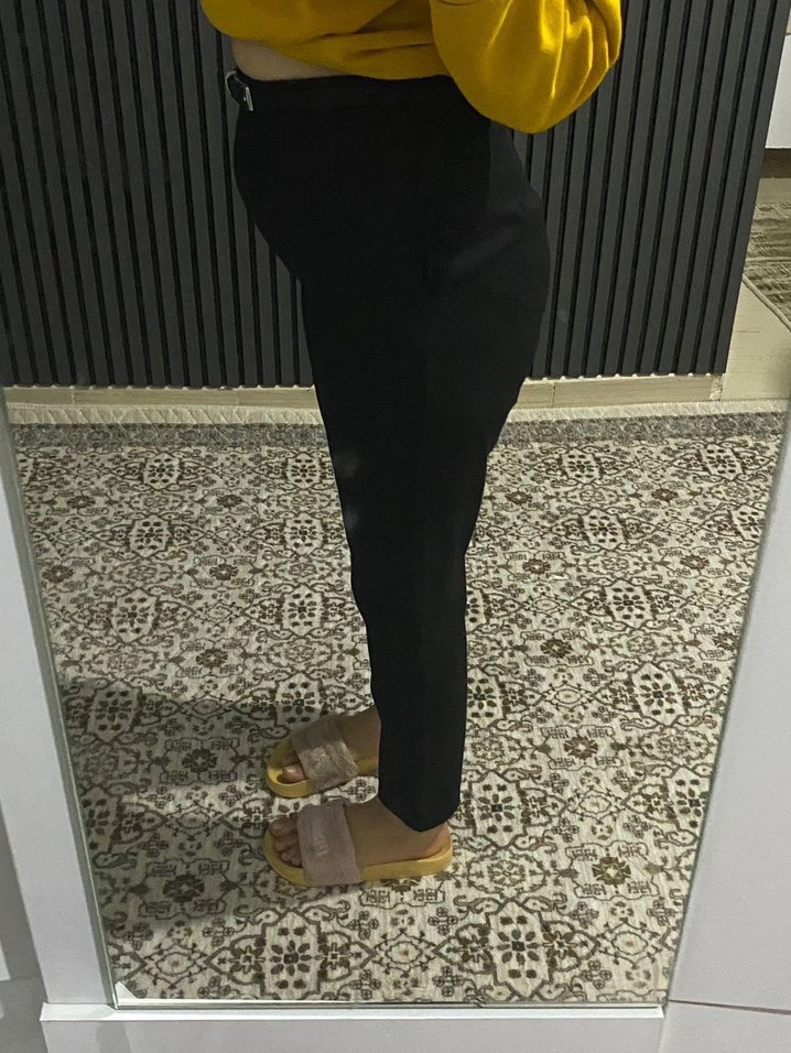 Siyah Kumaş Pantolon - Görsel 3