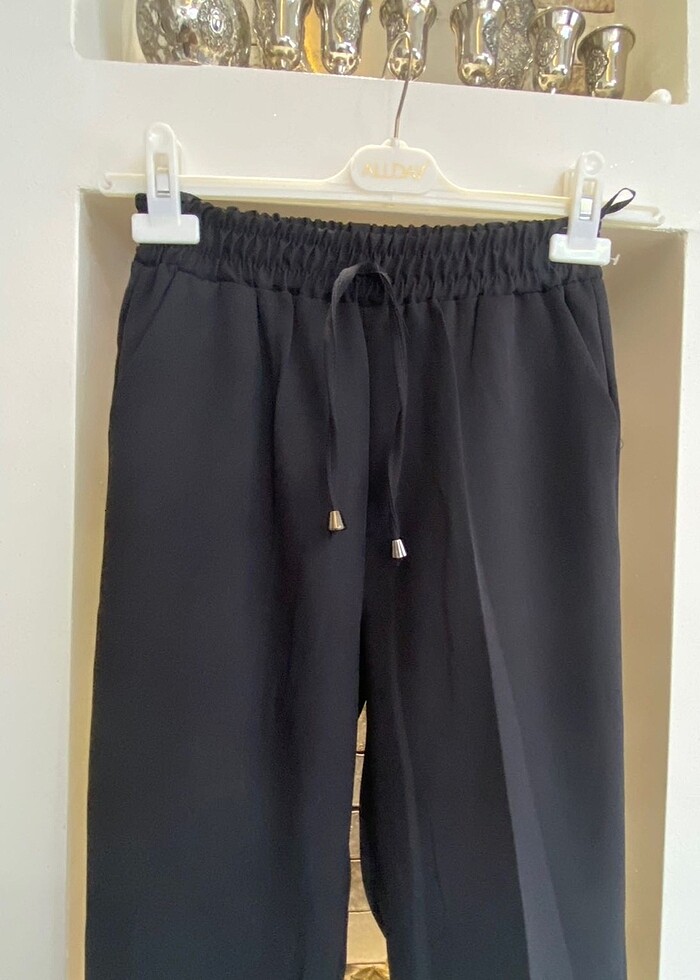 Siyah kumaş pantolon - Görsel 3