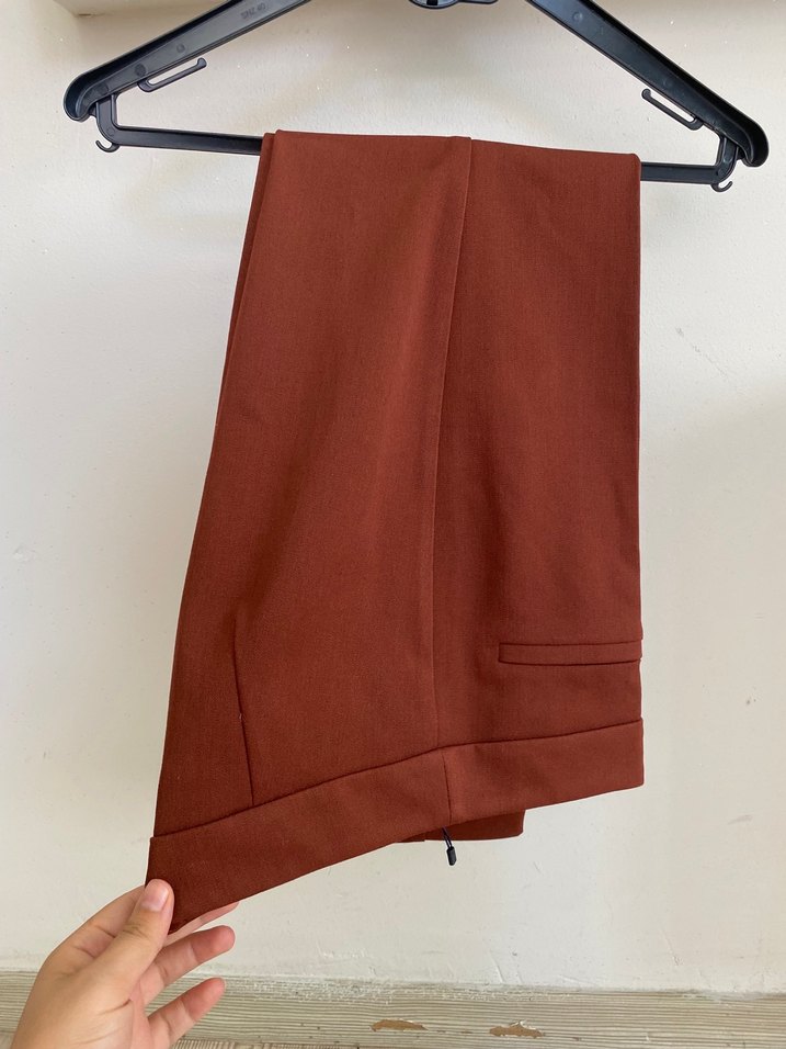 Bordo Kumaş Pantolon - Görsel 2